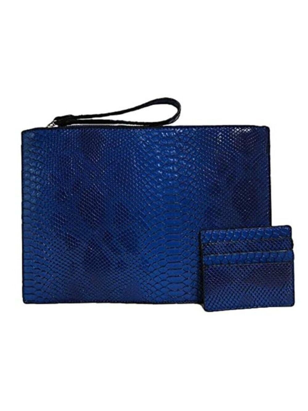 Women Clutches Fashion Snakeskin VeganLeather Party Envelope Purse Bag with Hand